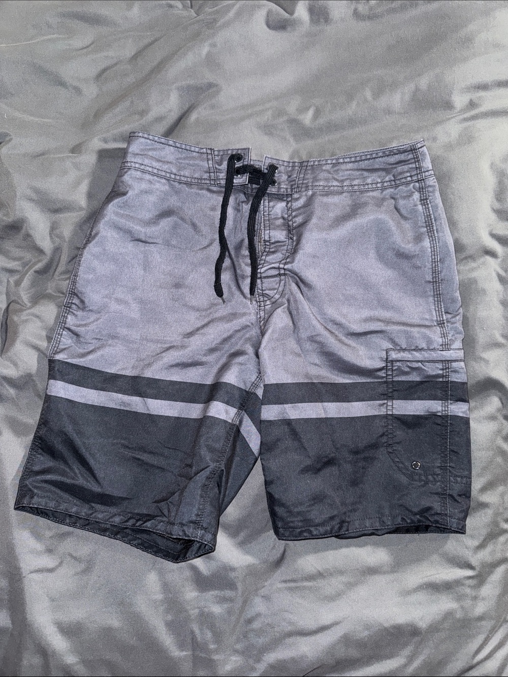 GAP Gray and Black Drawstring Shorts